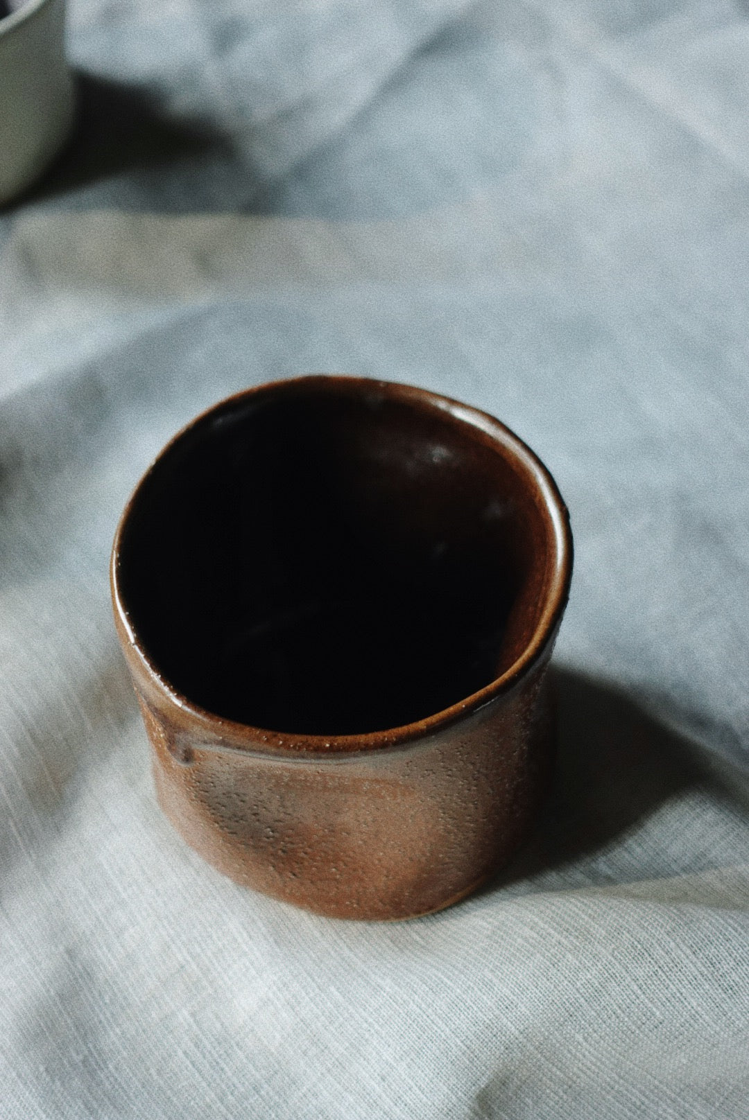 Rust Brown Stoneware Cup