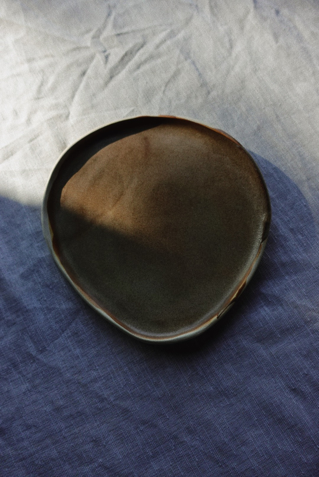 Brown Earth dessert plate