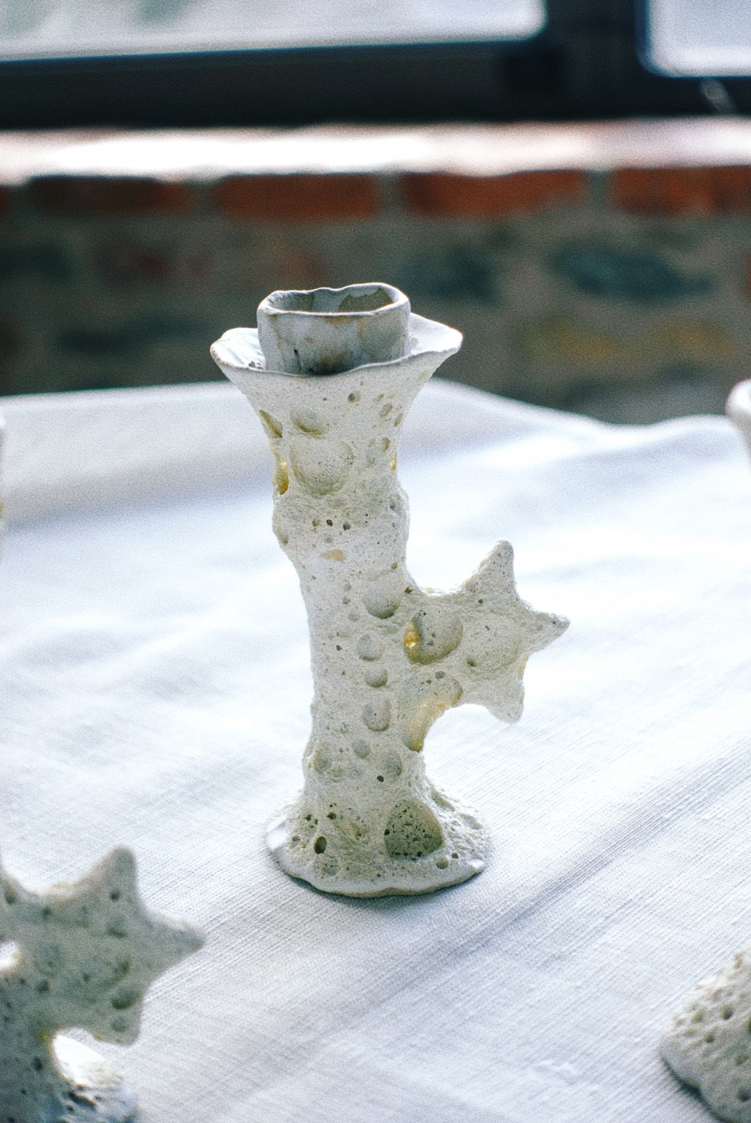 Moon candle holder