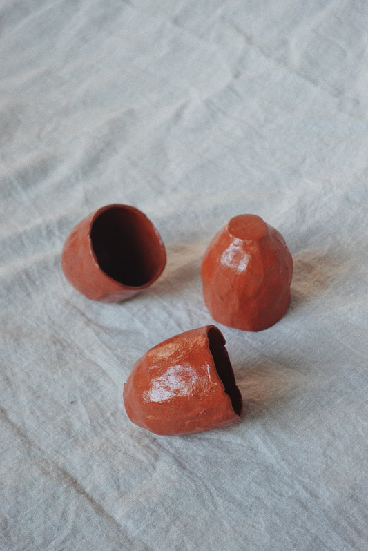 Terracotta espresso cups