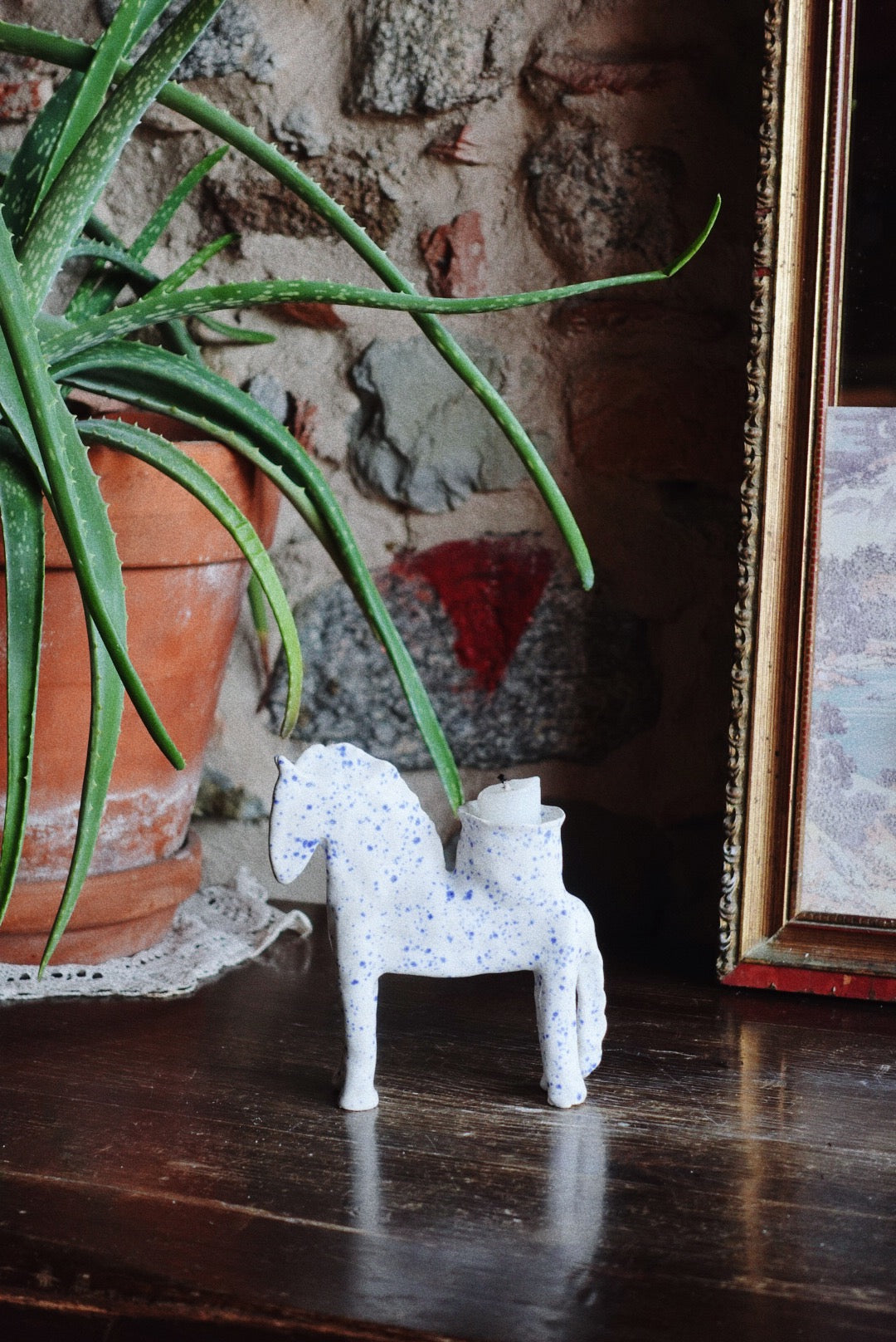 Blue Reverie — Sculptural Candleholder