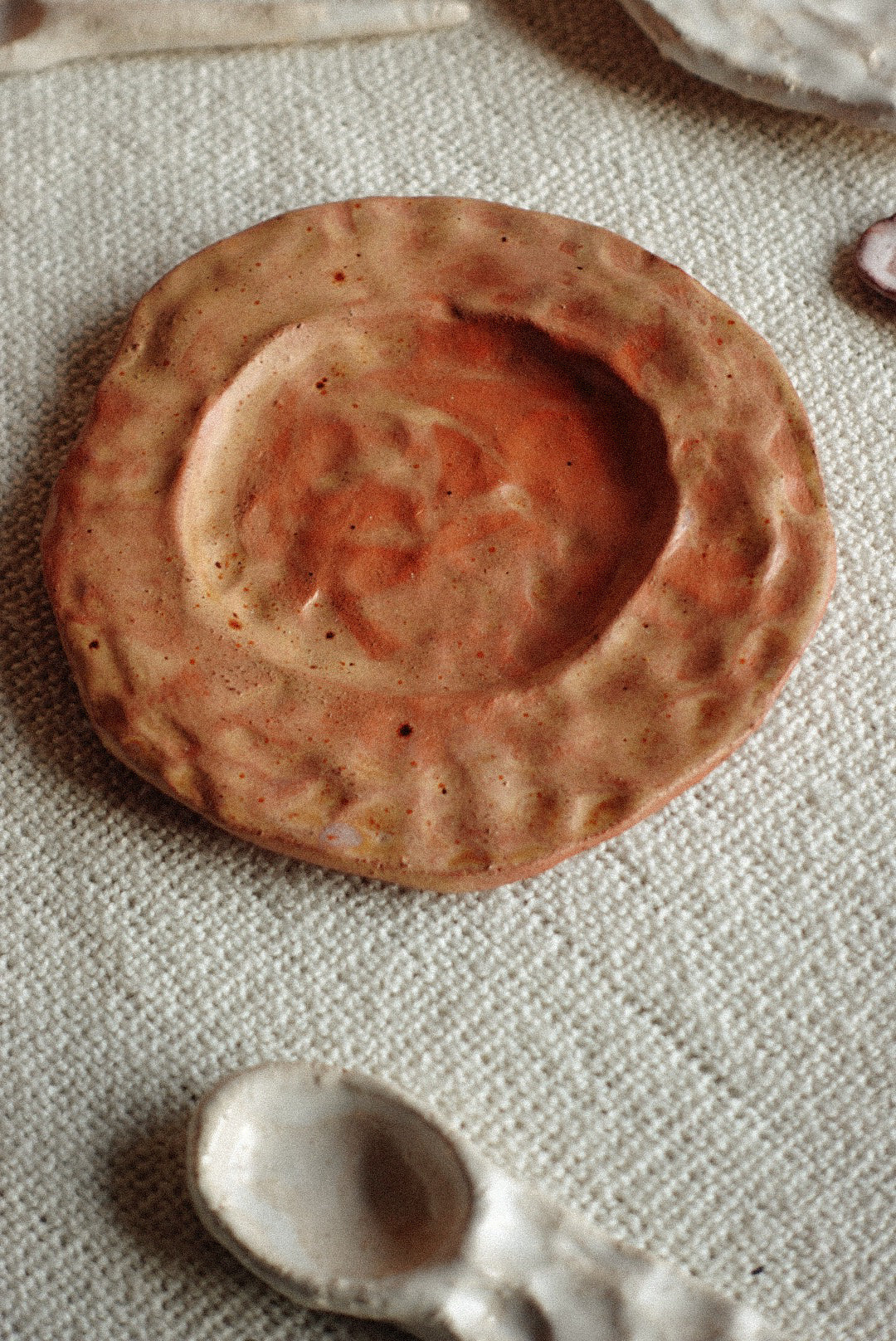 Terracotta coffe plate