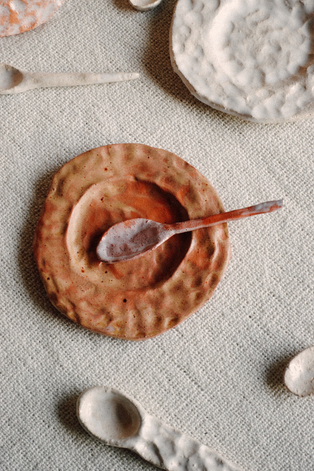 Terracotta coffe plate