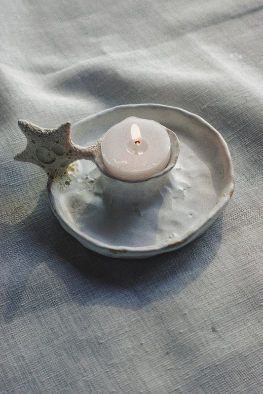 Moon candle holder