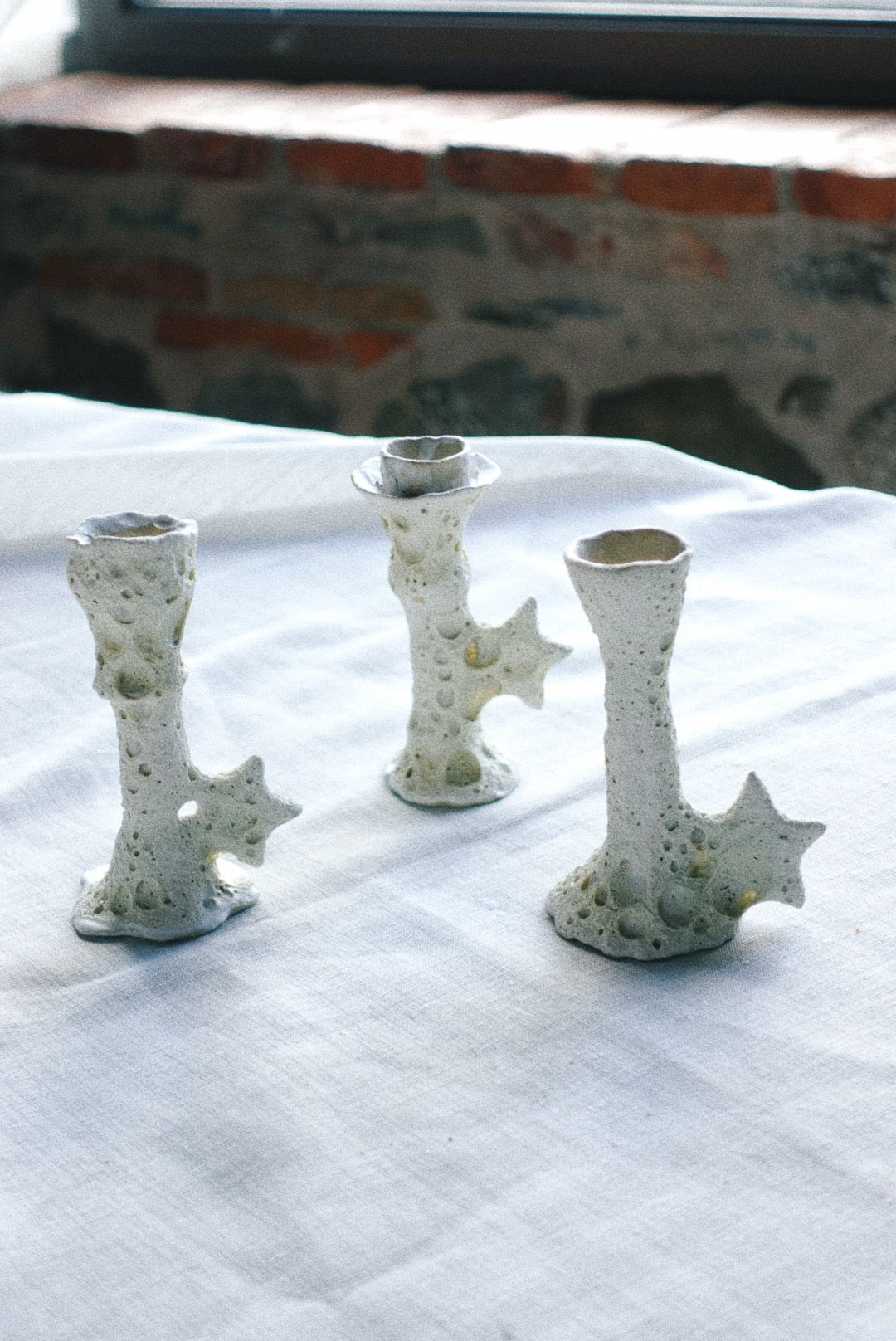 Moon candle holder
