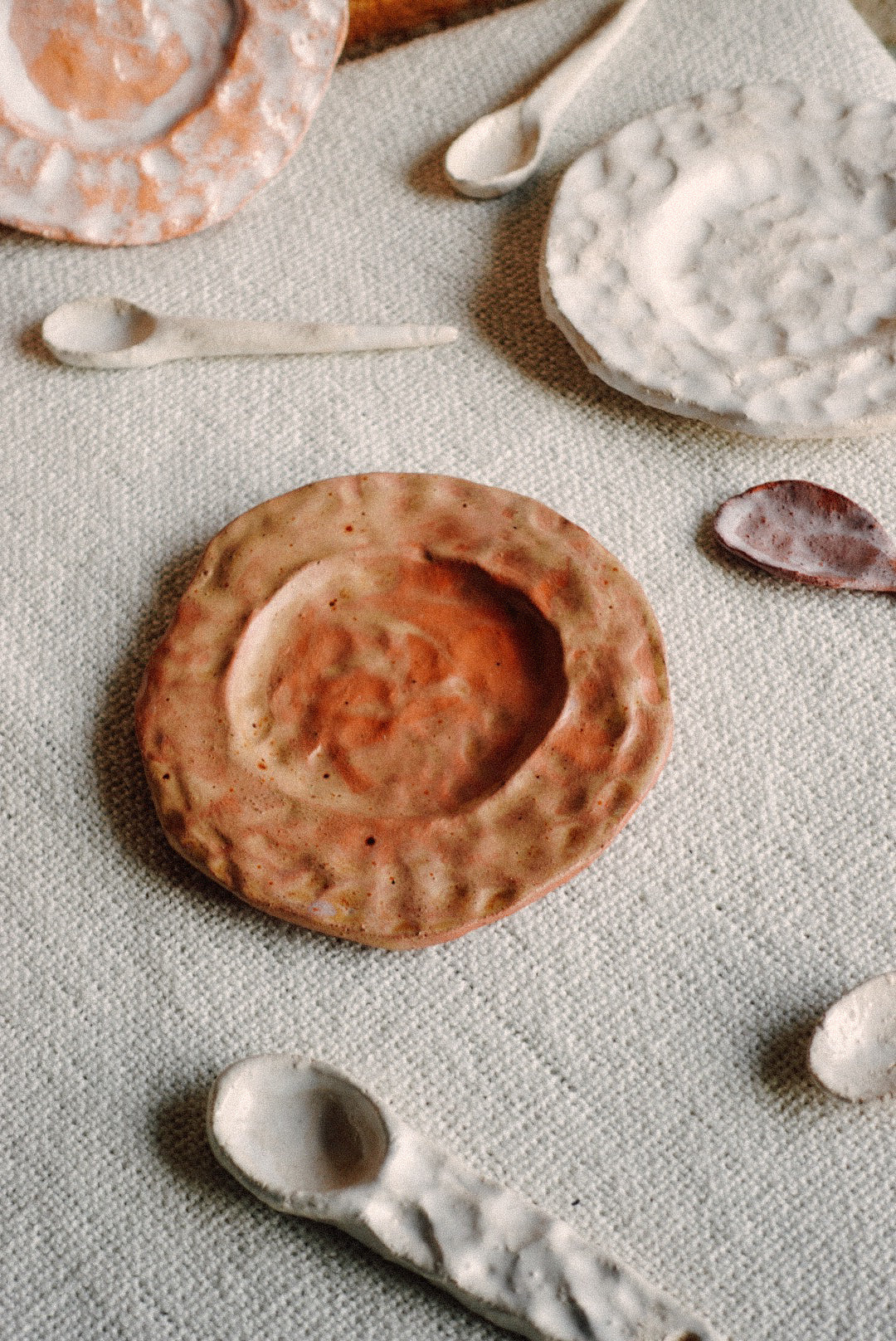 Terracotta coffe plate