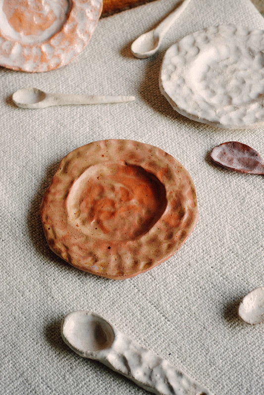 Terracotta coffe plate