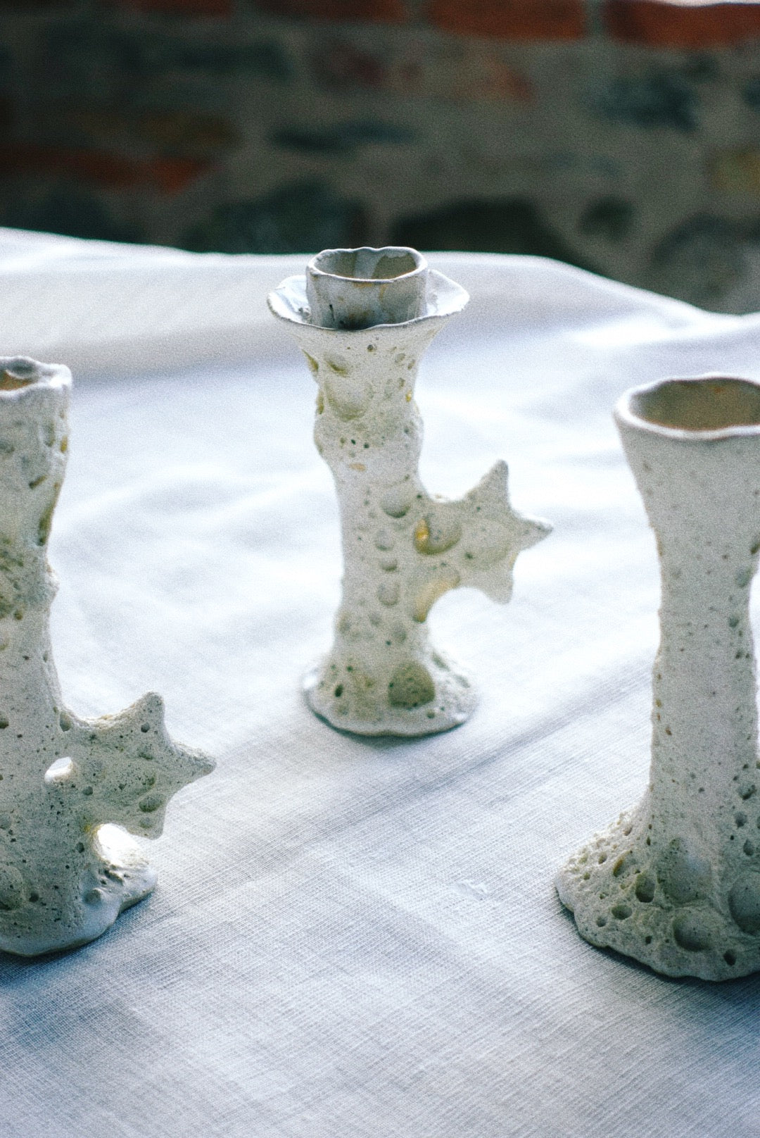 Moon candle holder