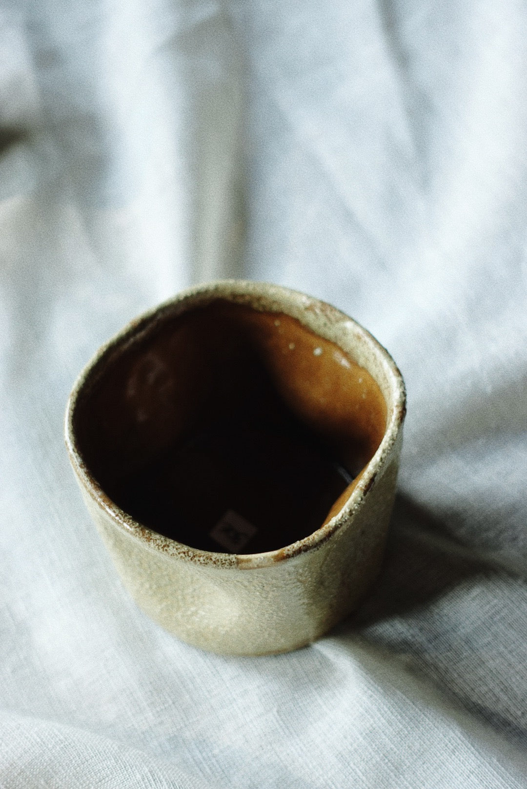 Honey Amber stoneware cup