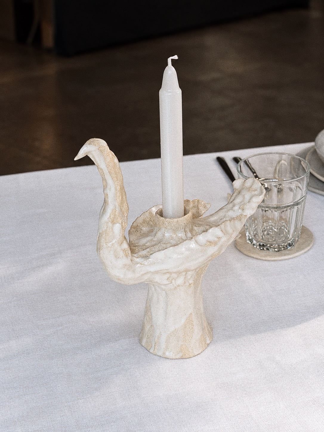 The Guardian Swan — Sculptural Candleholder