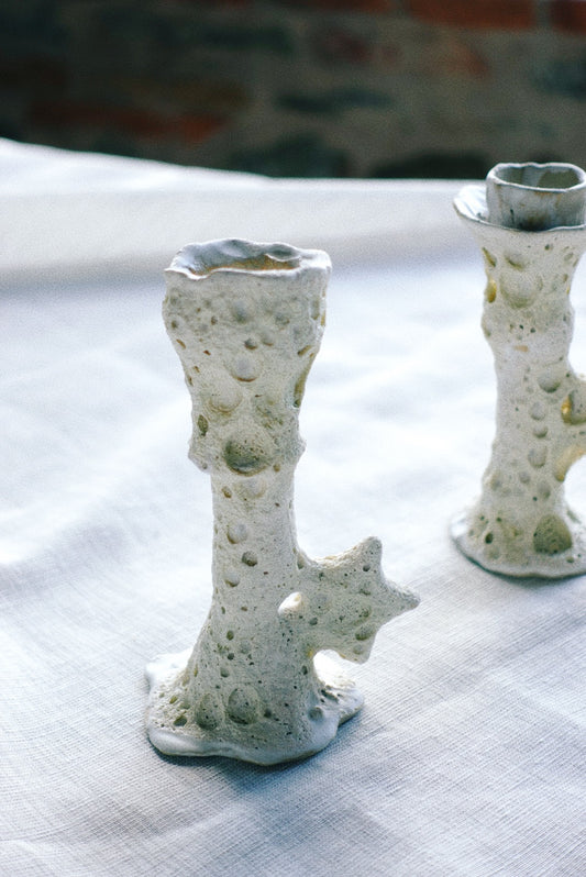 Moon candle holder
