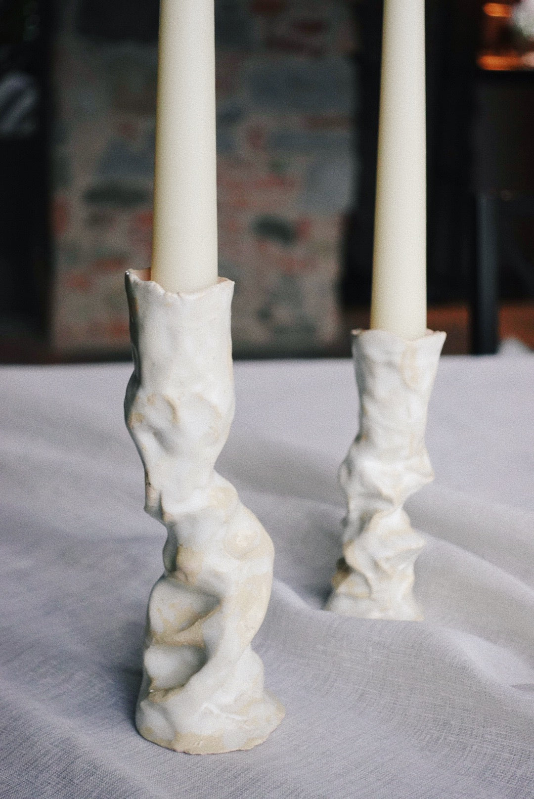 Pearl candle holders