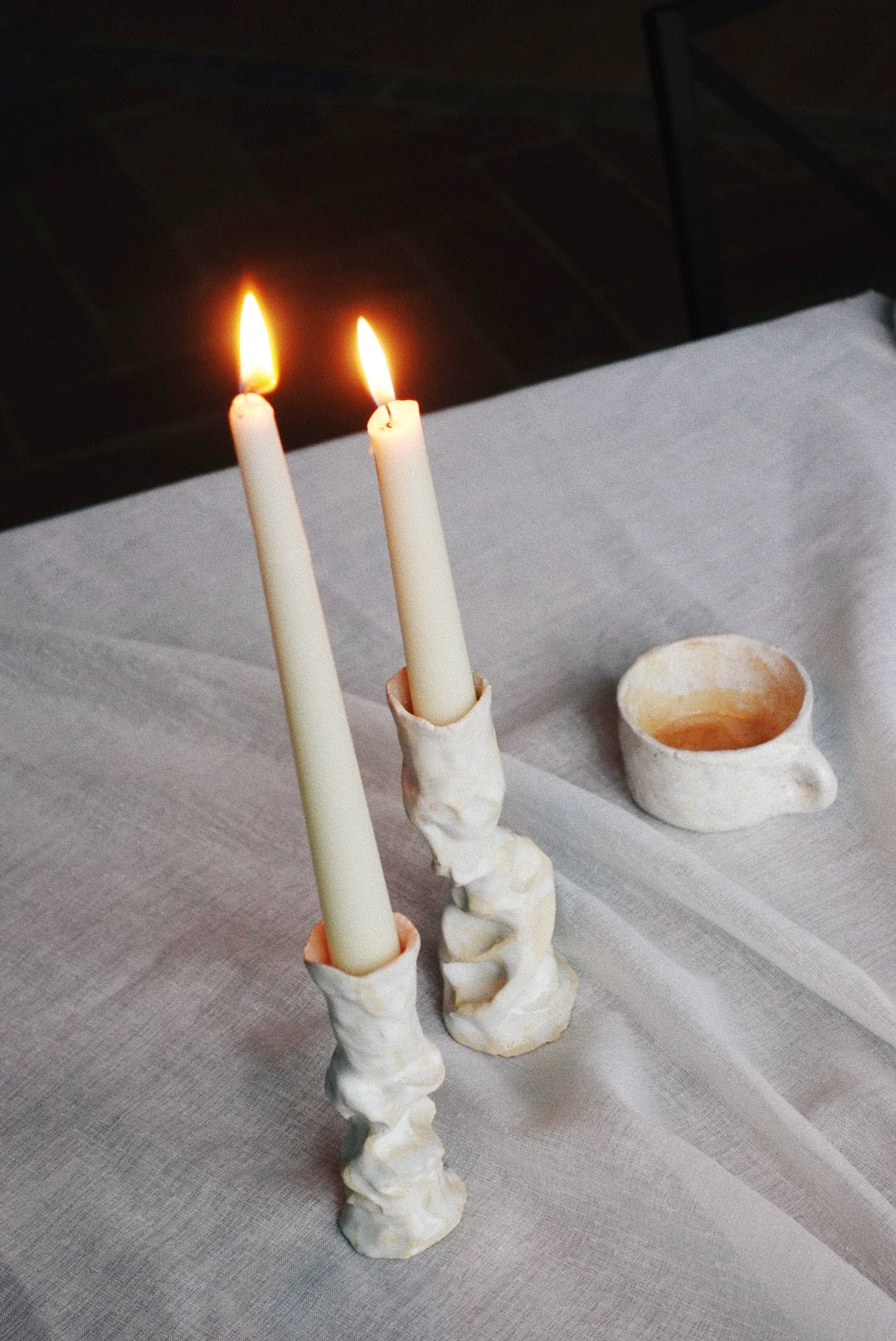 Pearl candle holders