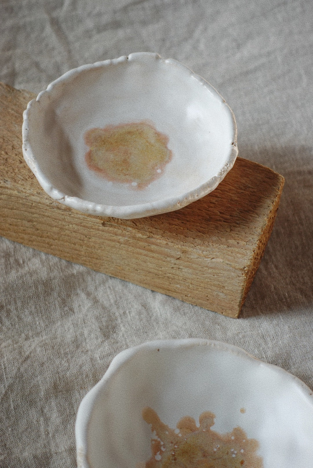 Set of two mineral little bowl