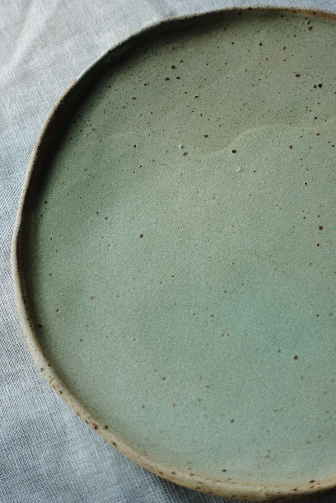 Lichen speckled dessert plate