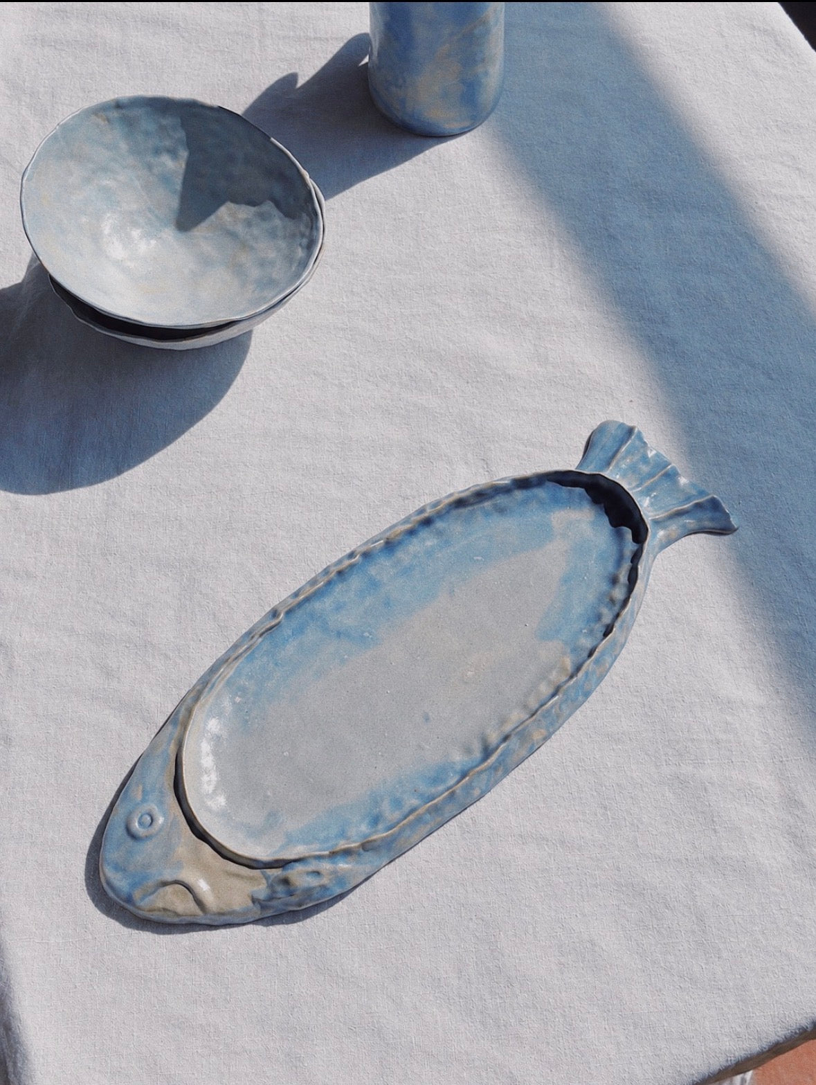 Azzurro — Sculptural Fish Platter.