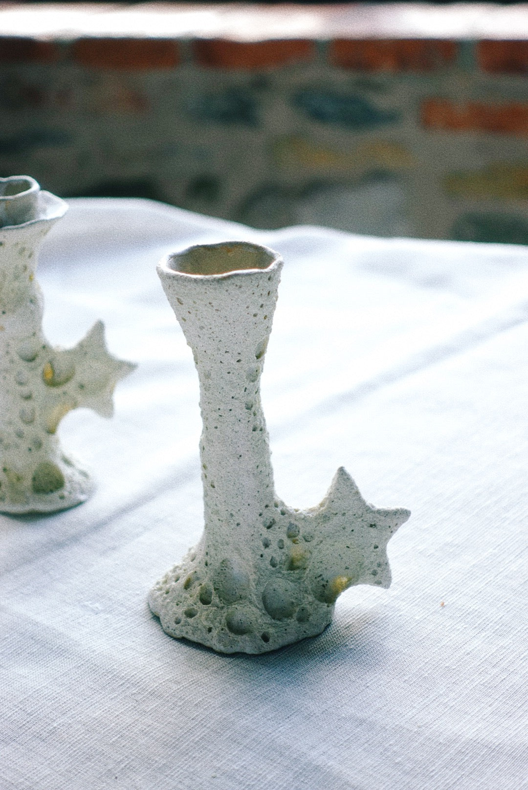 Moon candle holder