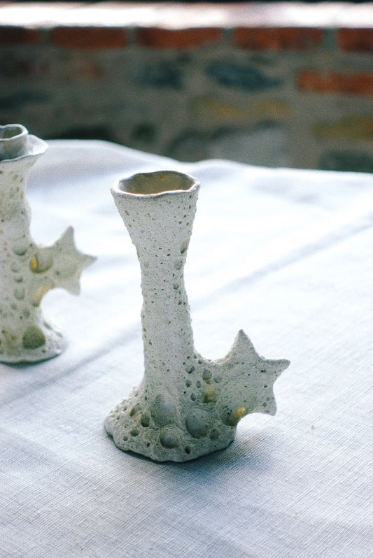 Moon candle holder
