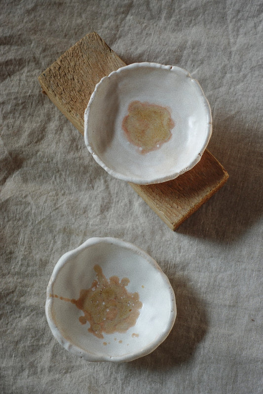 Set of two mineral little bowl