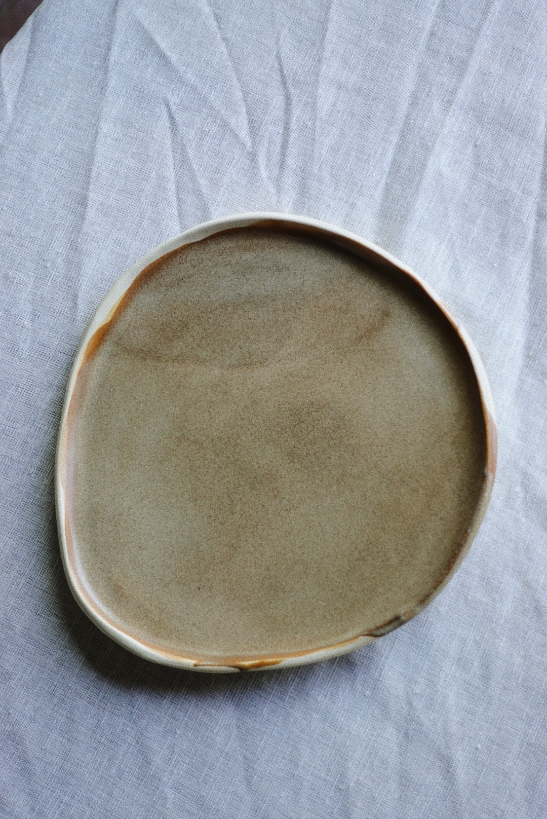 Brown Earth dessert plate