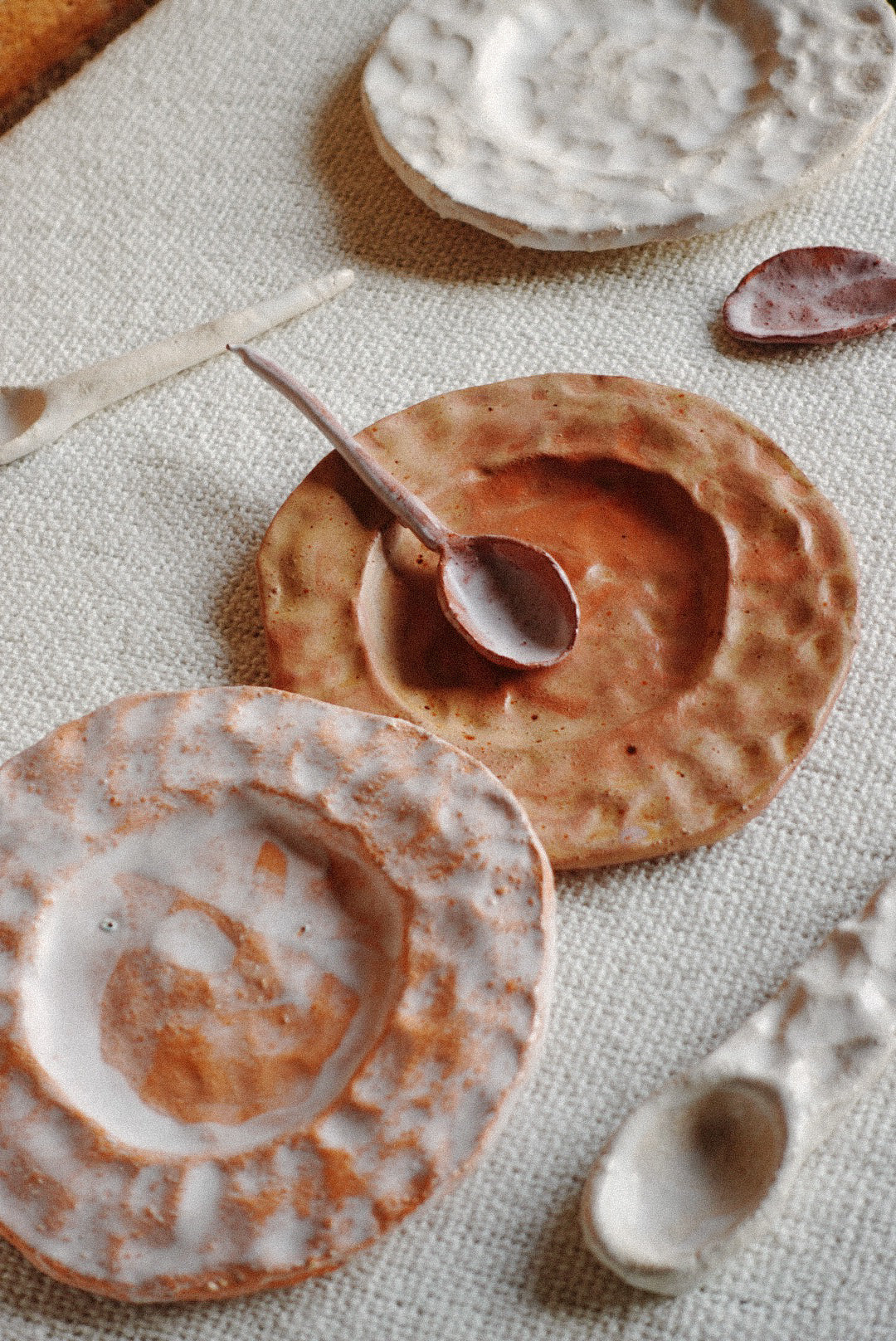 Terracotta coffe plate