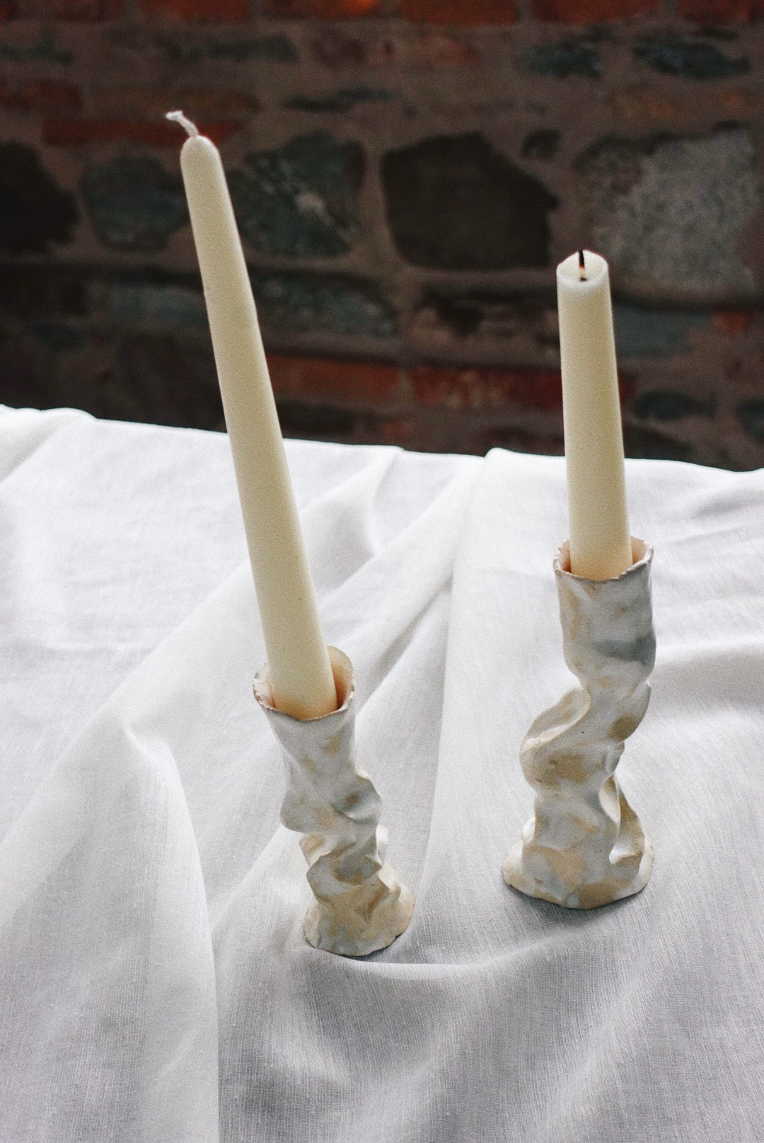 Pearl candle holders