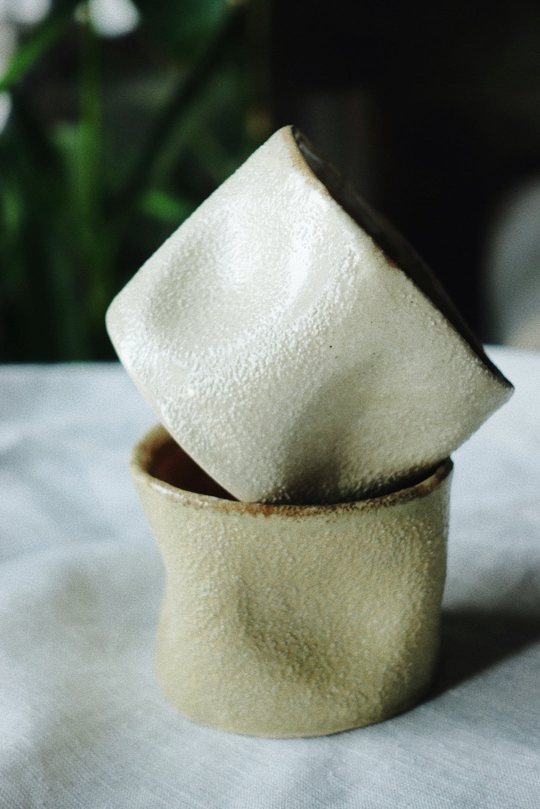 Honey Amber stoneware cup