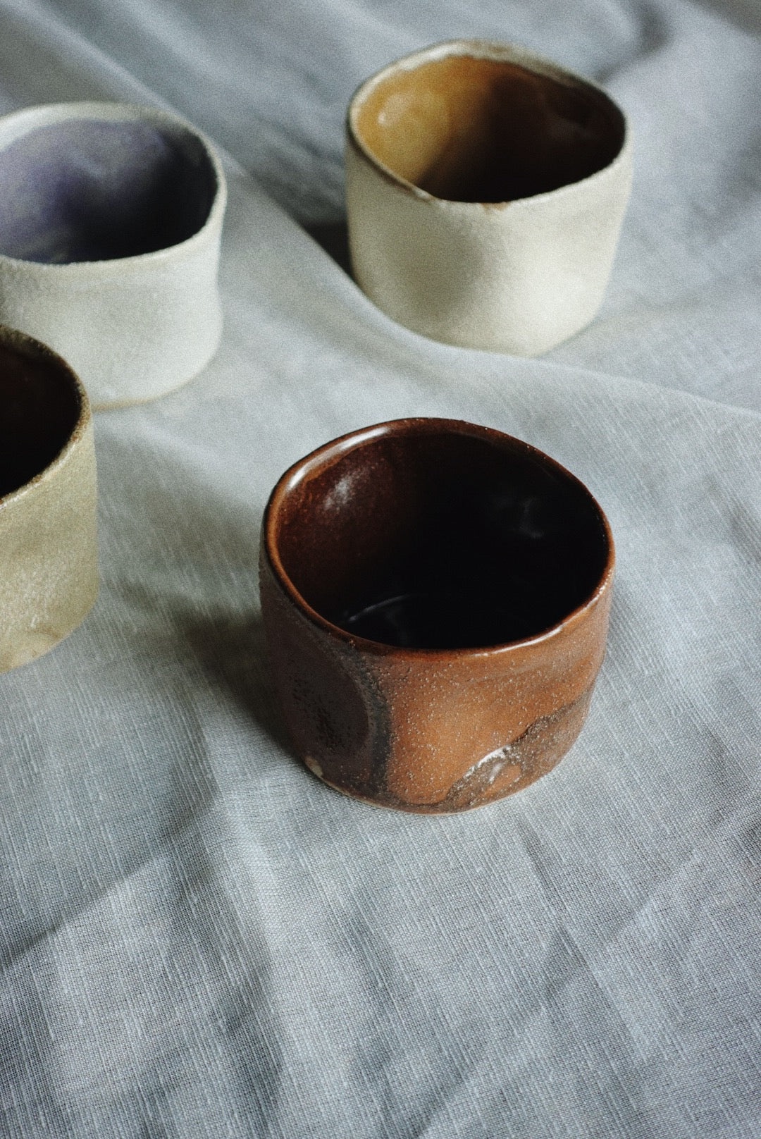 Rust Brown Stoneware Cup