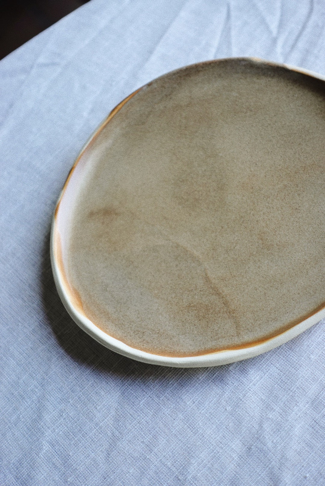 Brown Earth dessert plate