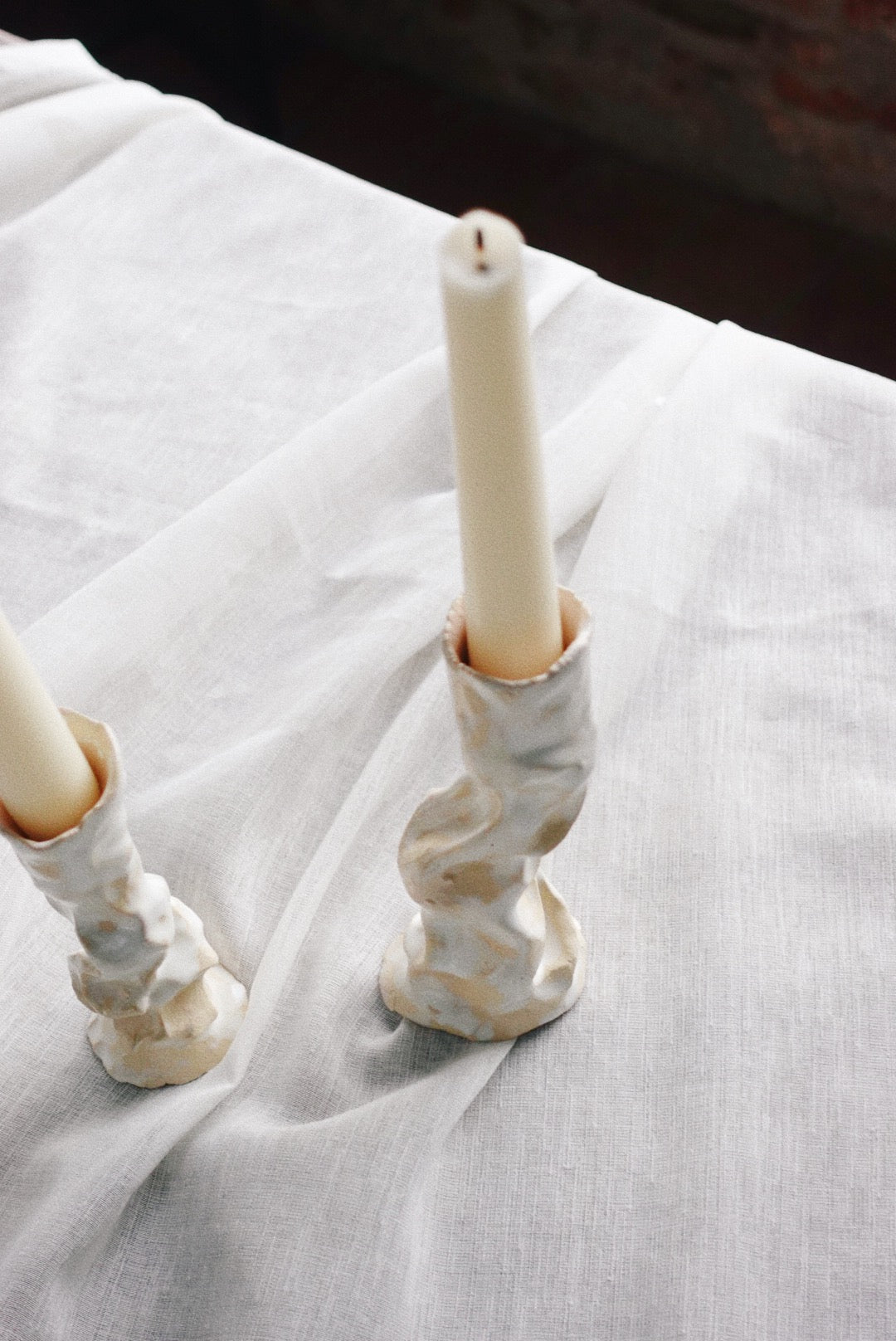 Pearl candle holders
